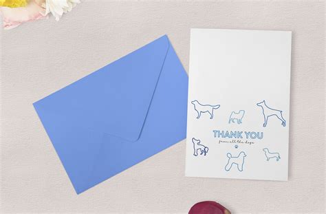 Printable Dog Thank You Card 3 Colors Included - Etsy