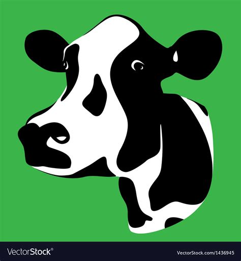 Cow head Royalty Free Vector Image - VectorStock