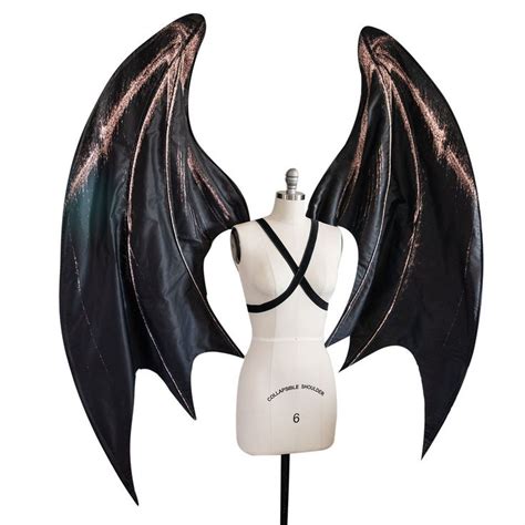 Giant Demon or Bat Costume Wings for Cosplay and for Halloween, Black ...