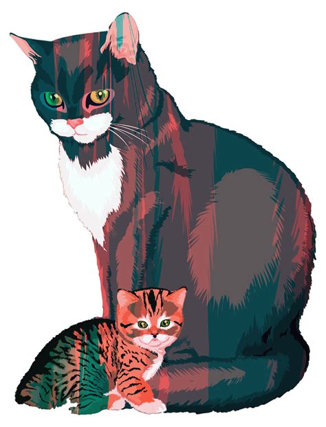 Two Cats Clip Art Image - ClipSafari