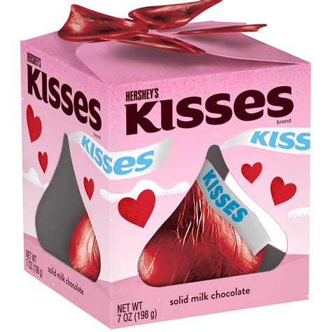 HERSHEY'S, KISSES, Solid Milk Chocolate Candy, Valentine's Day, 7 Oz ...