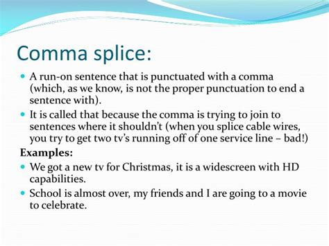 Comma splice examples - grossagile