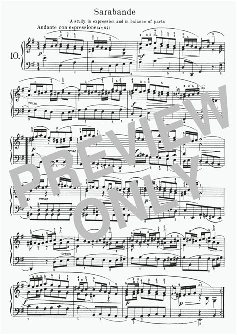 Sarabande, BWV 810 Piano Sheet Music | OnlinePianist