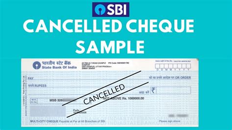 How to make SBI Cancelled Cheque?