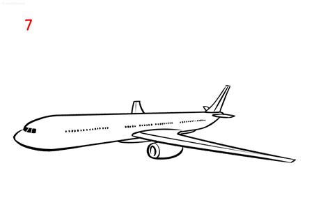 Airplane Drawing » How to draw a Plane Step by Step