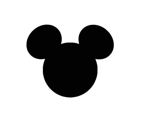 Mickey Mouse Head Silhouette Vector SVG and PNG Digital