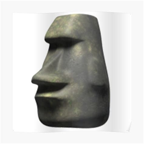 "Moai Emoji" Poster by xxkilicxxx | Redbubble