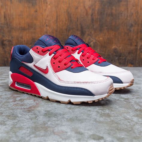 nike men air max 90 premium sail university red midnight navy