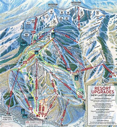 Utah Ski Maps | Park City Ski Resort Trail Map