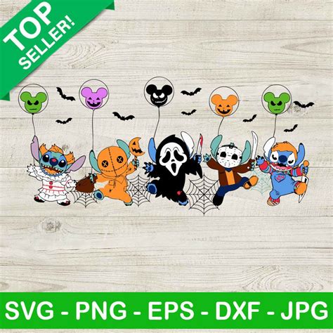 Stitch halloween horror character SVG, Stitch horror movie SVG, Stitch ...