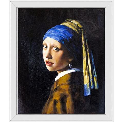 LA PASTICHE Girl with a Pearl Earring by Johannes Vermeer Gallery White ...