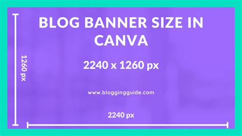 Canva Size Guide - Blogging Guide