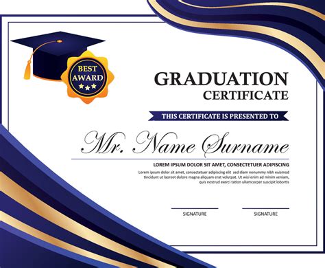 Graduation Certificate Template | FreeVectors