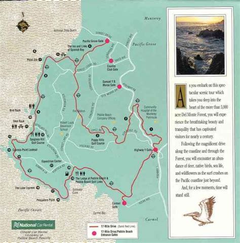 17 Mile Drive Map HolidayMapQ | Wells Printable Map