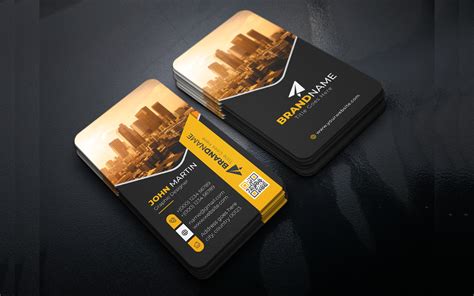 Modern Professional Business Card Design Template with Creative Shapes ...