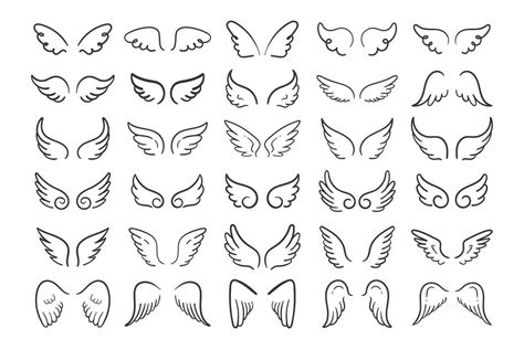 angel wings in heaven hawk feather wing pattern 22587732 Vector Art at ...