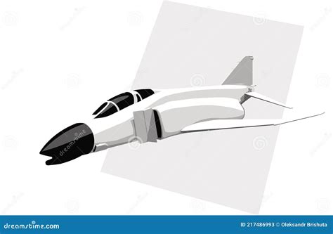 McDonnell Douglas F-4 Phantom II. Stylized Drawing Of A Vintage Jet ...