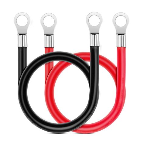 Buy LDOPTO Battery Cables 6 AWG 20-Inch Jumper Cables for Car Battery ...