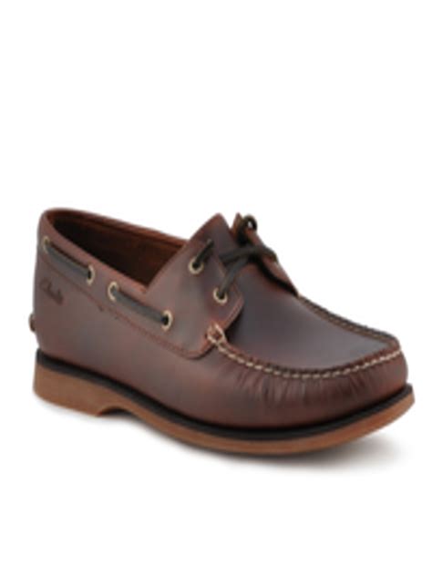 Buy Clarks Men Brown Leather Boat Shoes - Casual Shoes for Men 10308 ...