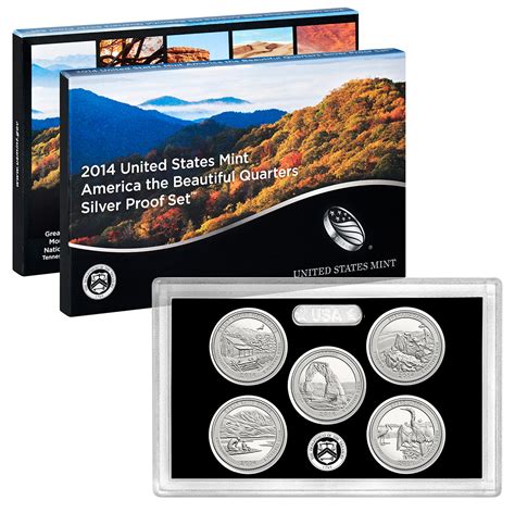 2014 United States Mint America the Beautiful Quarters Silver Proof Set ...