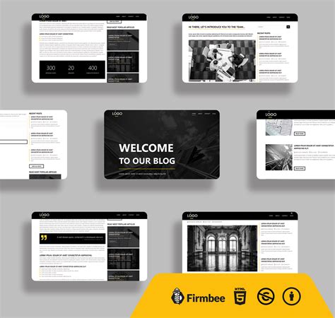 Black & White Blog Website Template - free bootstrap blog template ...