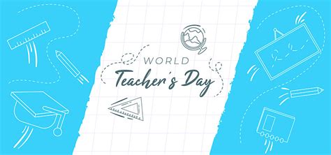 World Teachers Day Background Design With Notebook Illustration ...