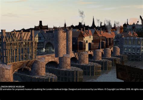 Medieval London Bridge | CGTrader