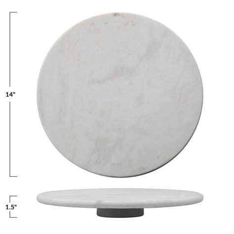 Marble Lazy Susan, 14" Round | Marble lazy susan, White marble, Decor