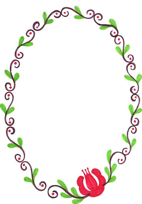 10 Oval Flower Frame (PNG Transparent) | OnlyGFX.com