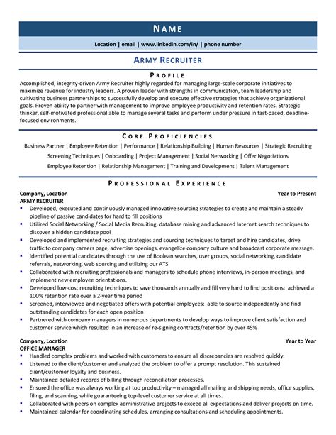 Resume Of Recruiter - Riset