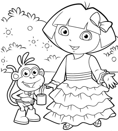 Dora Coloring Pages Games at GetDrawings | Free download