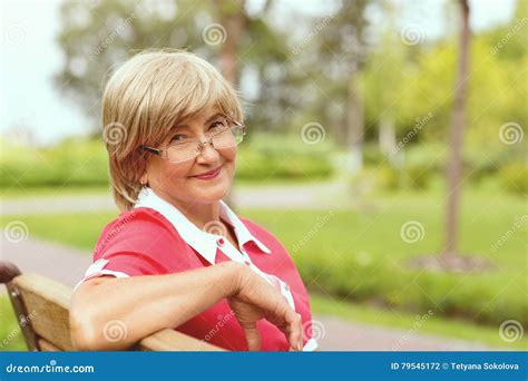 Portrait of Happy Smiling Senior Woman Stock Photo - Image of leisure ...