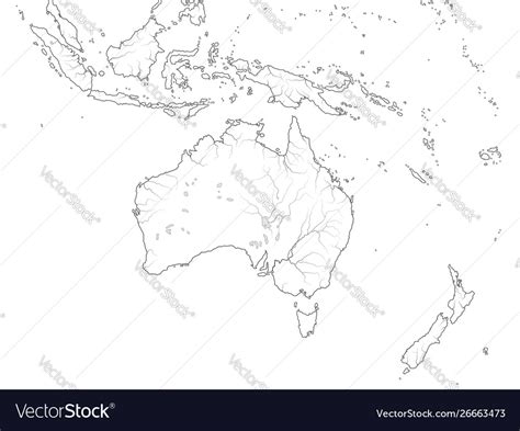 World map australasia region australia oceania Vector Image