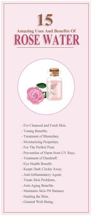 15 Amazing Rose Water Benefits For Skin and Hair | Water benefits for ...