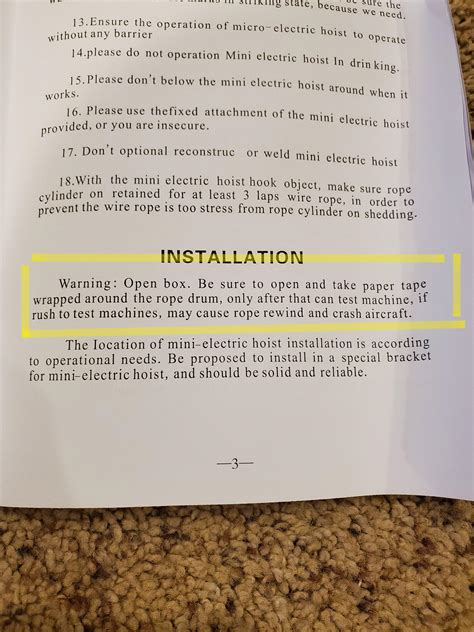 Installation instructions for an electric hoist I ordered : r/engrish