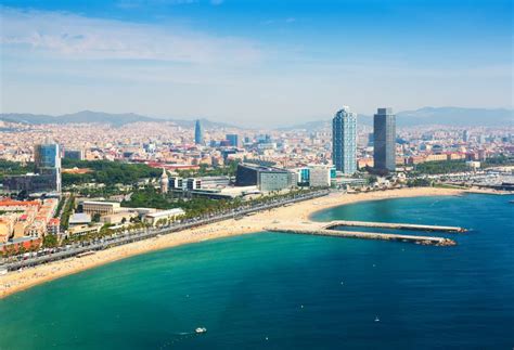 Barceloneta Beach, the most famous beach in Barcelona.