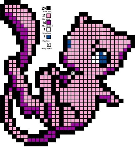 Minecraft: Making Pixel Art Easy - Mew the Pokemon by AnimeLoveLover123 ...