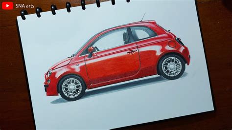 Drawing A Red Car With Color Pencils || Prismacolor Premier - YouTube