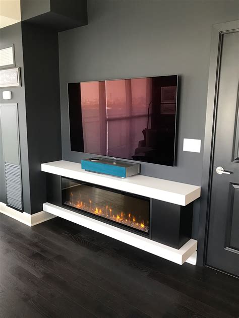 Modern Floating Tv Stand With Fireplace - img-solo