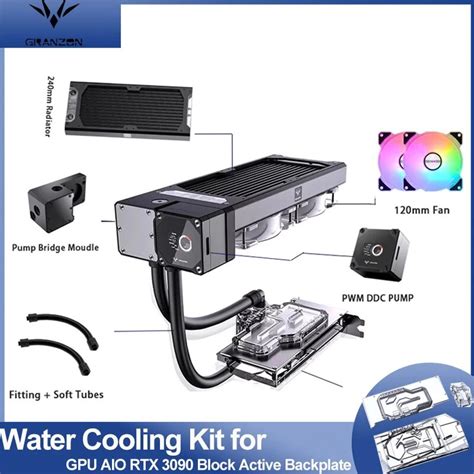 Granzon Water Cooling Kit For Gpu Aio Rtx 3090 Block Active Backplate ...