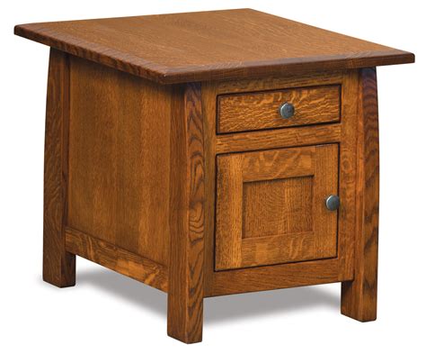 Henderson Cabinet End Table | Amish Solid Wood End Tables | Kvadro ...