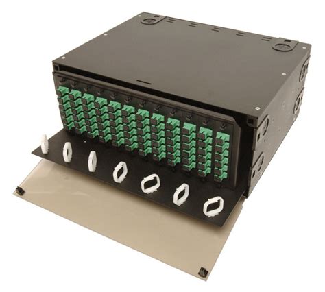 045-267-10 - Fiber Distribution Unit, 4+RMS, Rack Mount, Supports 12 Panels