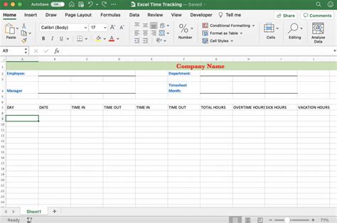 How To Create a Timesheet in Excel (Guide with Templates) | ClickUp