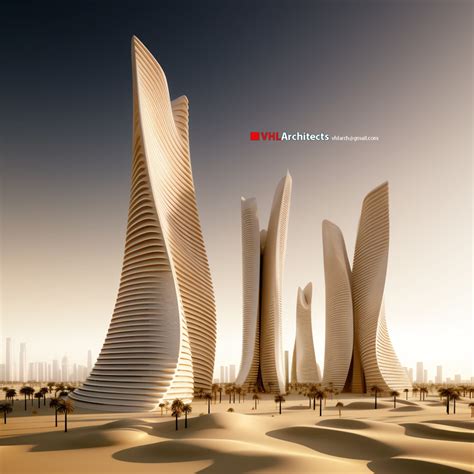 Futuristic city in the Saudi Arabian desert by VHLArchitecs by Vo Huu ...