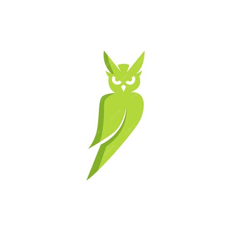 Premium Vector | Green owl logo with the title'logo for a company ...