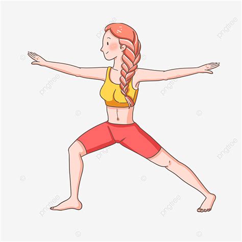 Stretch Exercise Clipart Transparent Background, Cartoon Woman ...