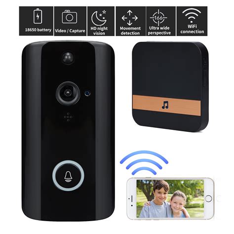 Ring Smart Doorbell,Wireless WiFi Smart Camera Door Bell Phone Video ...