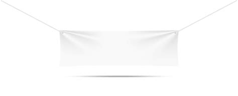 Premium Vector | White textile banners with folds. blank hanging banner ...