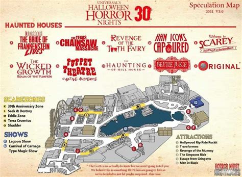 Updated Speculation Map Released for Halloween Horror Nights 30 at ...