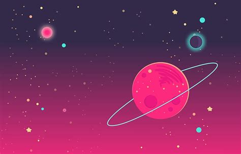 HD wallpaper: Deep Colorful Outer Space - Cartoon Illustration ...